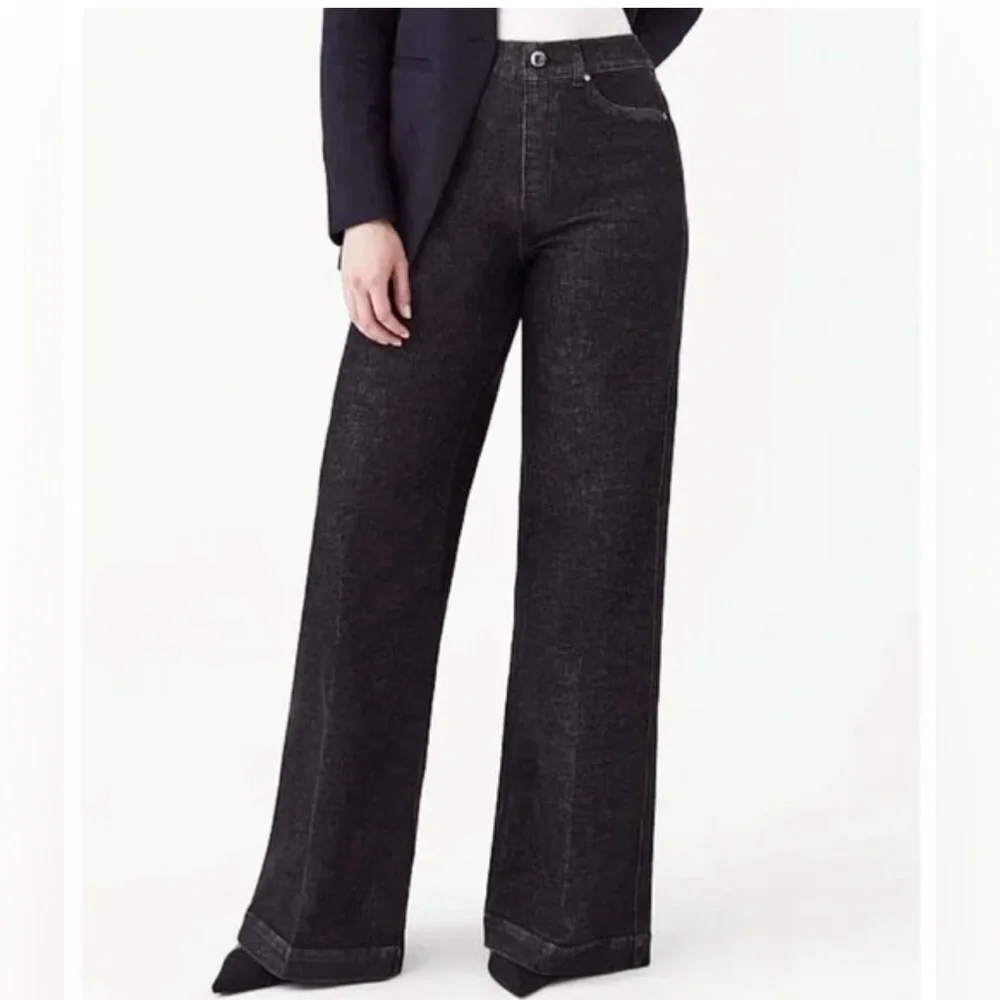 SPANX Women’s Wide Leg Jeans, Charcoal - Picture 3 of 3